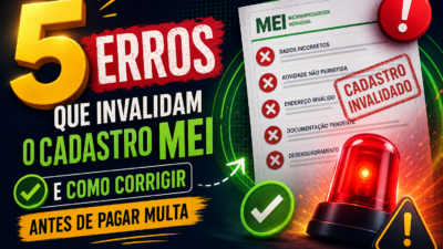 5 erros que invalidam o cadastro MEI e como corrigir antes de pagar multa