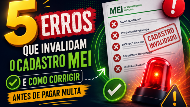 5 erros que invalidam o cadastro MEI e como corrigir antes de pagar multa