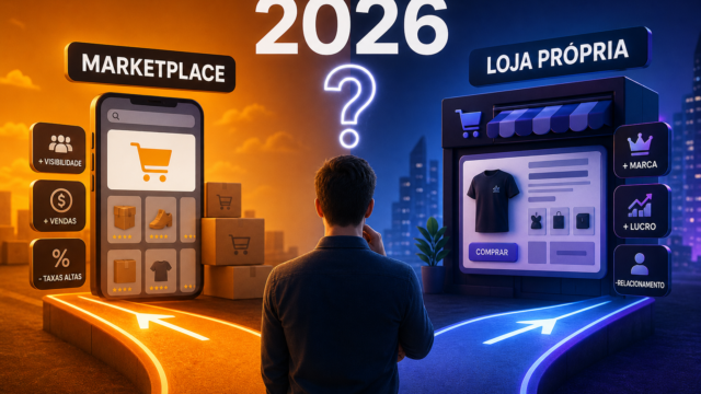 Como escolher entre vender no marketplace ou ter loja própria em 2026