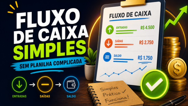 Como montar um fluxo de caixa simples sem usar planilha complicada