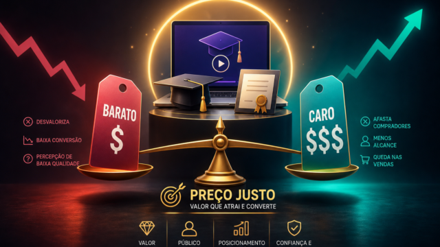 Como precificar um curso online para não vender barato nem afastar compradores